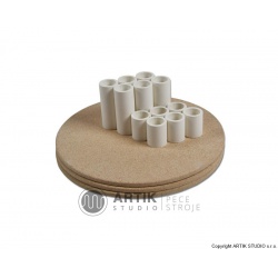 Set of kiln furniture A (3 shelves, cones)