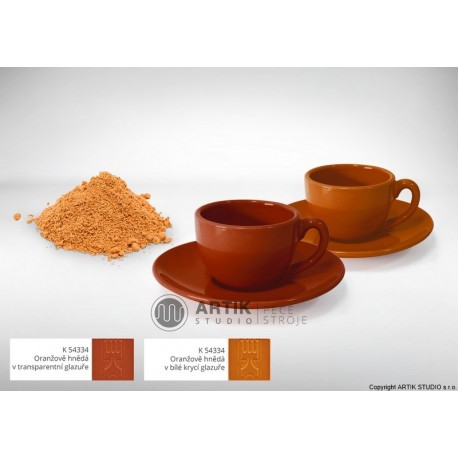 Keramické barvítko K 54334, oranžově hnědá