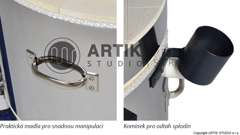 Detaily pláště keramické vypalovací pece Kittec CB&nbsp;105